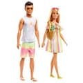 Miniatyrbild 10 av 11: Barbie Playset Beach Dolls Gift Set with Convertible Car