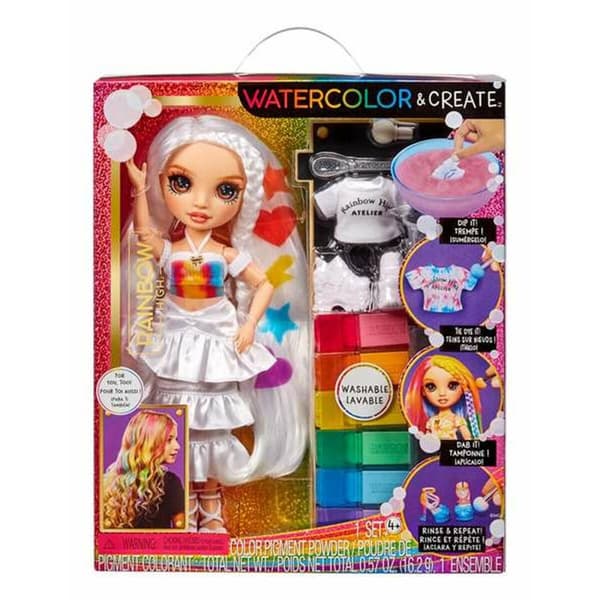 Dukke MGA Rainbow High WaterColor & Create 22 cm