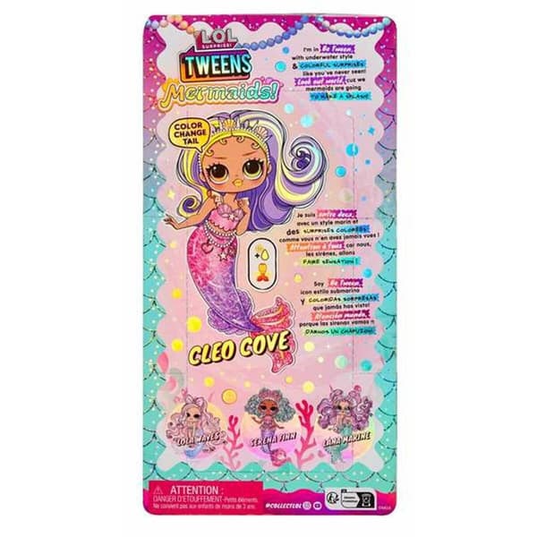 Nukke LOL Surprise! Cleo Cove 25,4 x 12,7 x 6,35 cm Merenneito