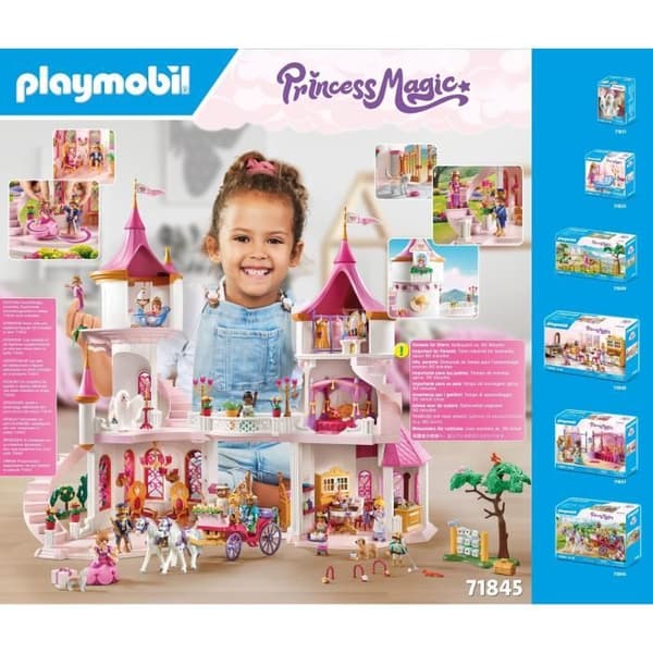 PLAYMOBIL 71845 Palats med kungligt par och 2 tron, De magiska prinsessorna, 421 bitar, Från 4 år
