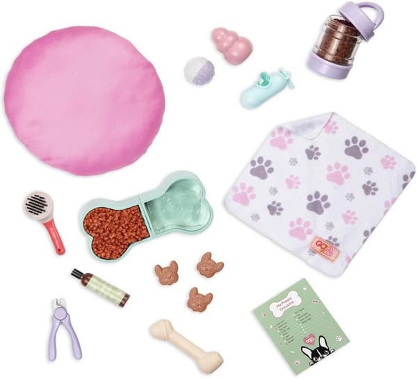 Our Generation Paw Paradise Set  15 Piece Pet Care Accessory Set