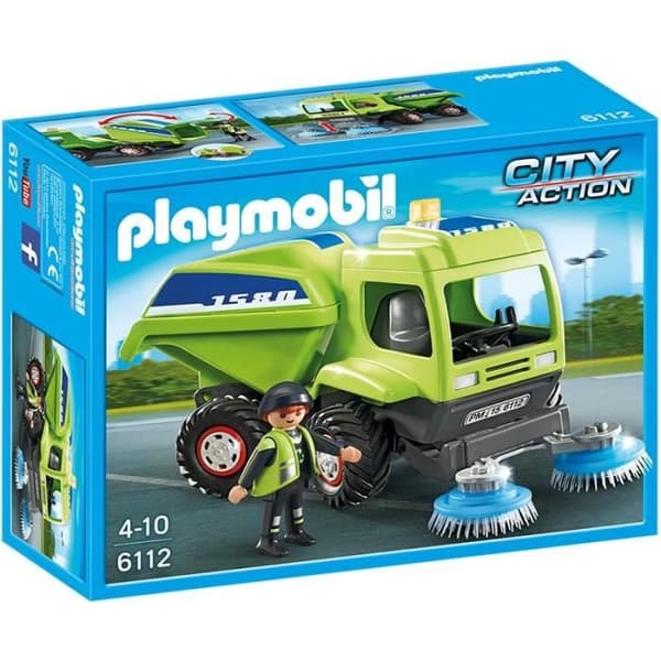 PLAYMOBIL - Agent med vägsopare - City Action - Blandat - 6112