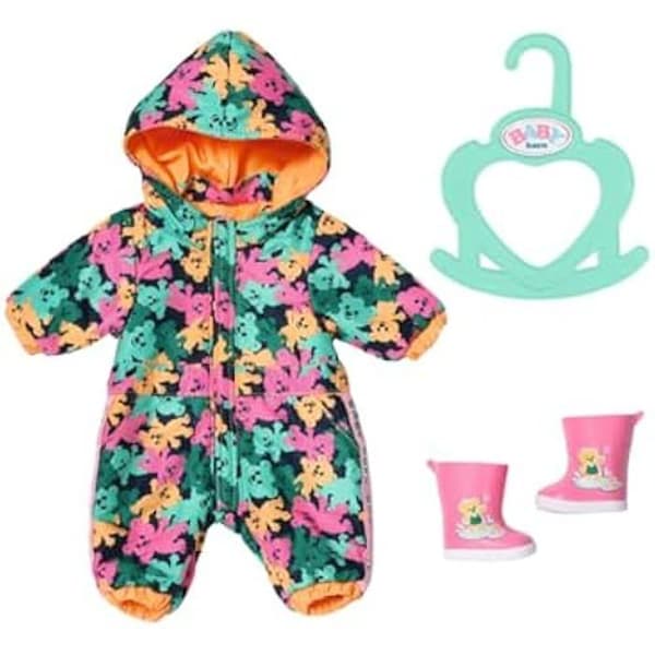 Utomhusoverall - BABY BORN - 836323 - Med skor - Motiv med björnar &amp; kamouflage - För docka 36cm