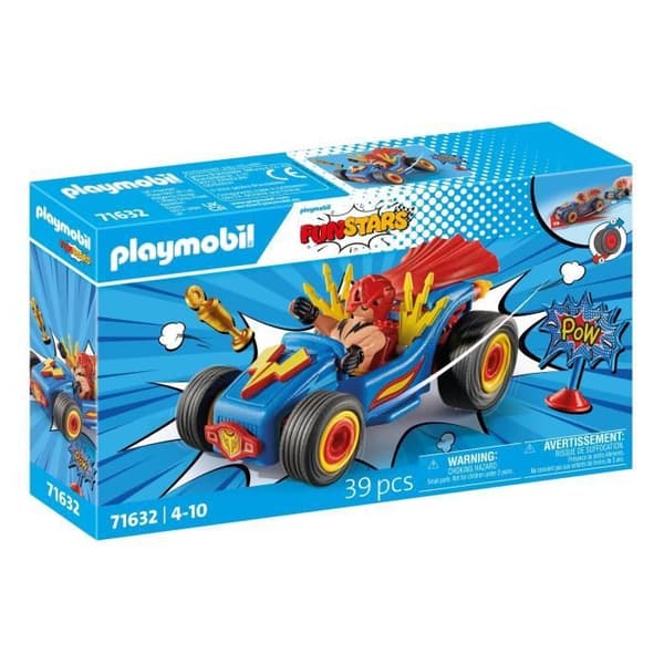 Playmobil - 71632 - Funstars Wrestler and Kart - 39 stycken - Tillbehör ingår - För barn från 4 år och uppåt