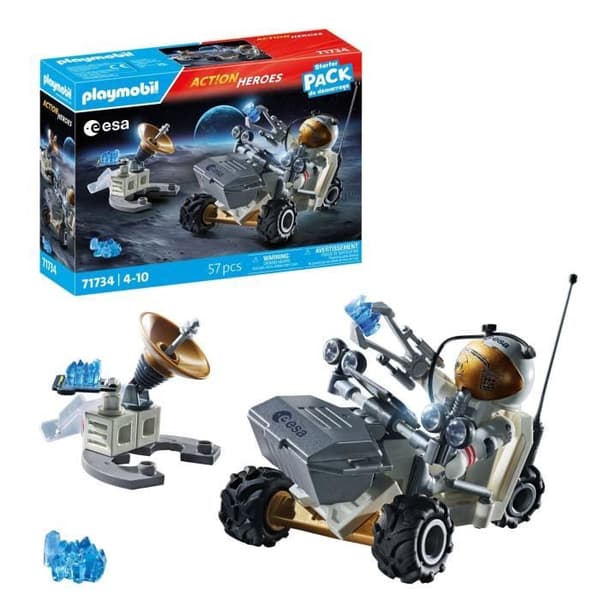 PLAYMOBIL 71734 Rymduppdrag, Actionhjältar, Rymden, Startpaket, 57 delar, Från 4 år