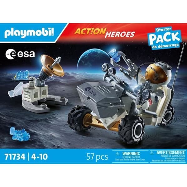 PLAYMOBIL 71734 Rymduppdrag, Actionhjältar, Rymden, Startpaket, 57 delar, Från 4 år