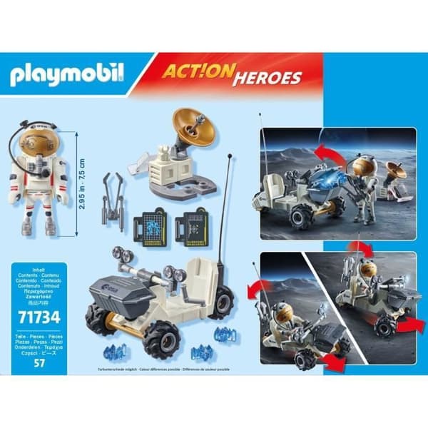 PLAYMOBIL 71734 Rymduppdrag, Actionhjältar, Rymden, Startpaket, 57 delar, Från 4 år