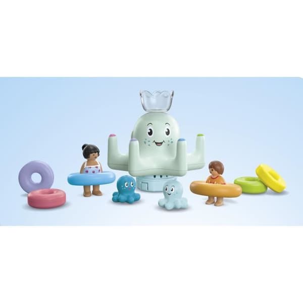 PLAYMOBIL Junior 71438 Gigantisk bläckfiskkarusell, badleksak, Junior AQUA Tinti, 17 delar, Från 12 månader