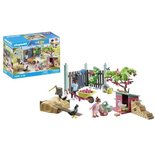 PLAYMOBIL 71510 Hönshus och trädgård, My Life, 77 stycken, från 4 år och uppåt