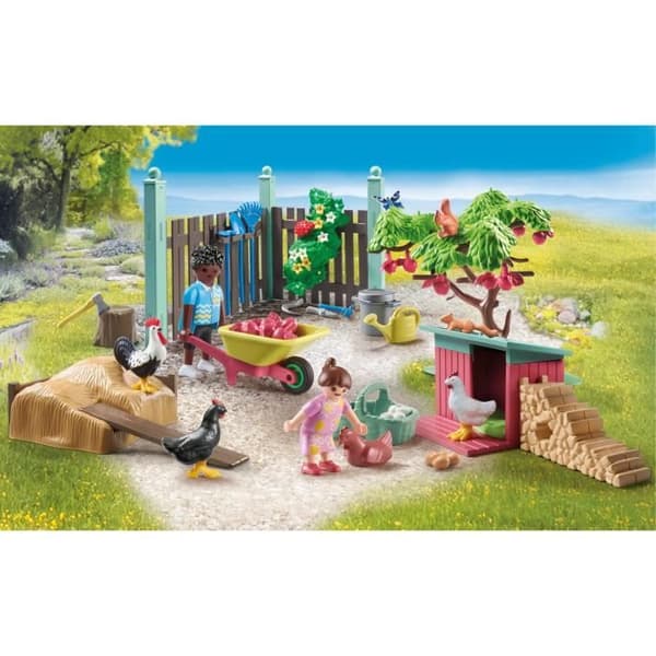 PLAYMOBIL 71510 Hönshus och trädgård, My Life, 77 stycken, från 4 år och uppåt