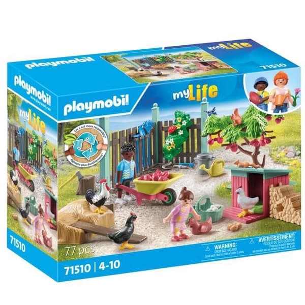 PLAYMOBIL 71510 Hönshus och trädgård, My Life, 77 stycken, från 4 år och uppåt