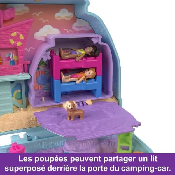 Polly Pocket-Puppy på Beach-Box och figurer, reseleksak HRD36