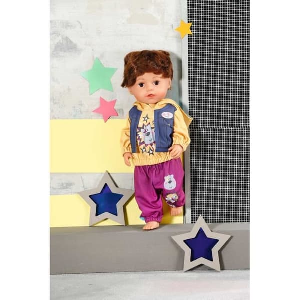 Set med dockkläder - ZAPF CREATION - BABY BORN OUTFIT MED HOODY (832615) - Flerfärgad - 3 år - Girl