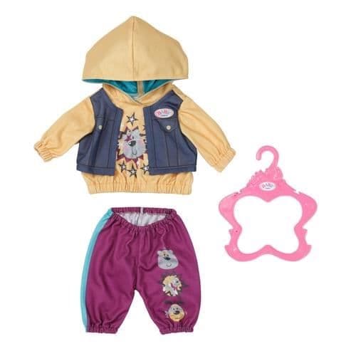 Set med dockkläder - ZAPF CREATION - BABY BORN OUTFIT MED HOODY (832615) - Flerfärgad - 3 år - Girl