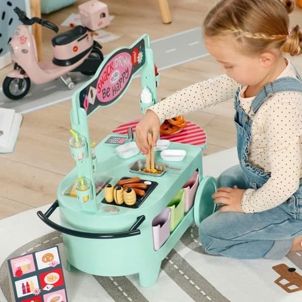 Snacksbutik - ZAPF CREATION - Baby born - 25 läckerheter - Vagn med hjul - Från 3 år