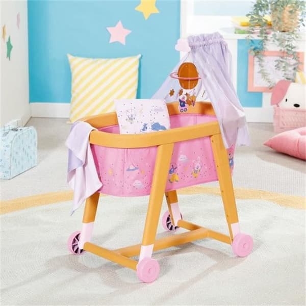 Zapf Creation - Baby born Cradle - Modern design - Hjul - Sängkläder ingår