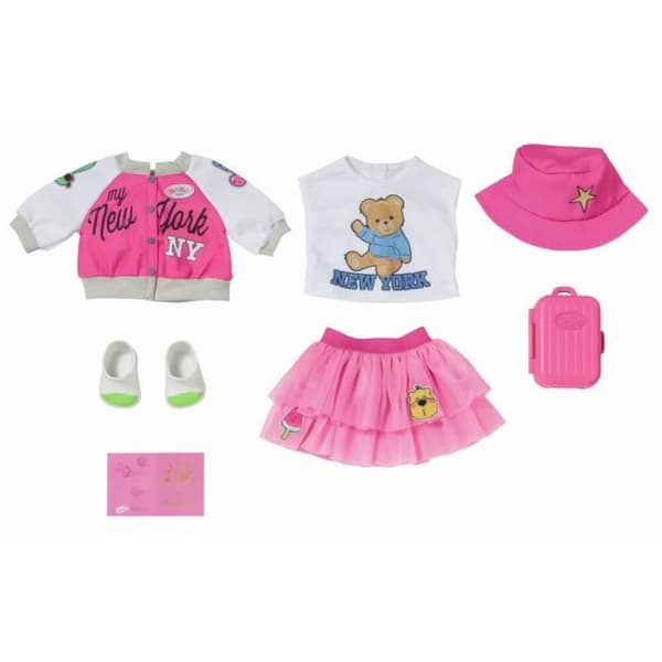 Reseväskor - Zapf Creation - BABY born Deluxe - 43 cm - Jacka, t-shirt, tyllkjol - Inkluderade tillbehör