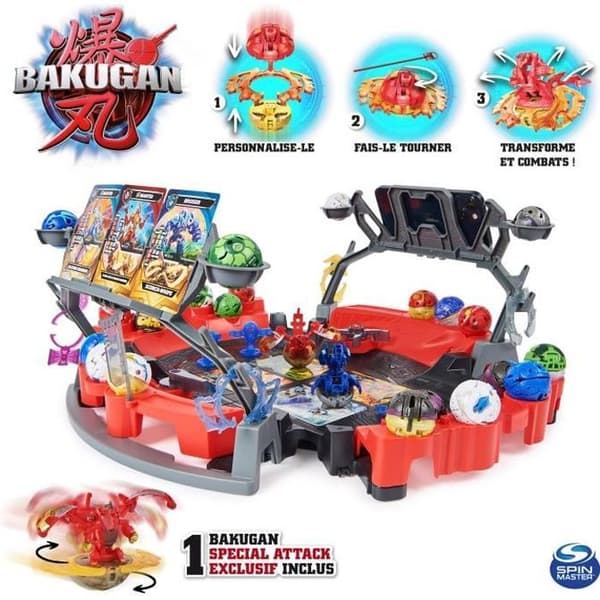 Bakugan Battle Arena - BAKUGAN - Över 50 cm lång - Med Bakugan Special Attack, launcher och kort
