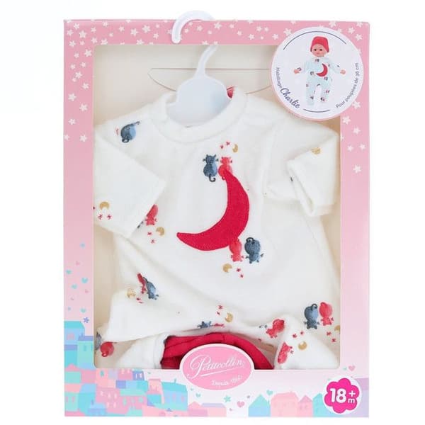 Dressing för 36 cm docka - Petitcollin - Charlie - Vit