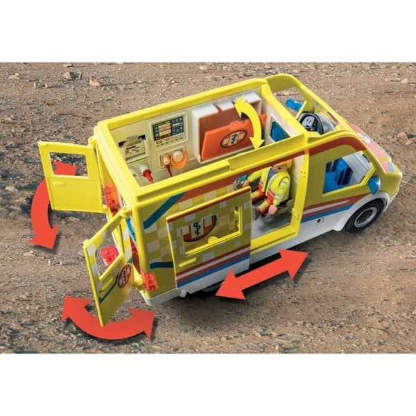 PLAYMOBIL 71202 Ambulans med ljus- och ljudeffekter, City Action Rescuers