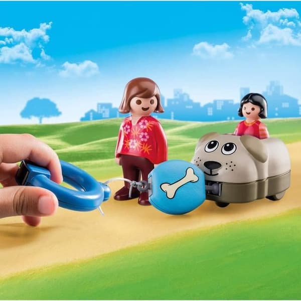 PLAYMOBIL - 70406 - PLAYMOBIL 1.2.3 - Hundvagn för barn från 18 månader och uppåt