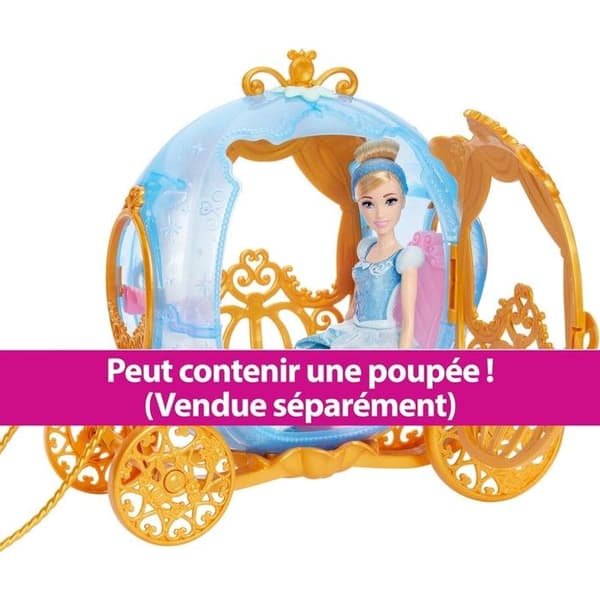 Askungens vagn - MATTEL - Disneyprinsessor - Gyllene detaljer - Vit häst - Från 3 år