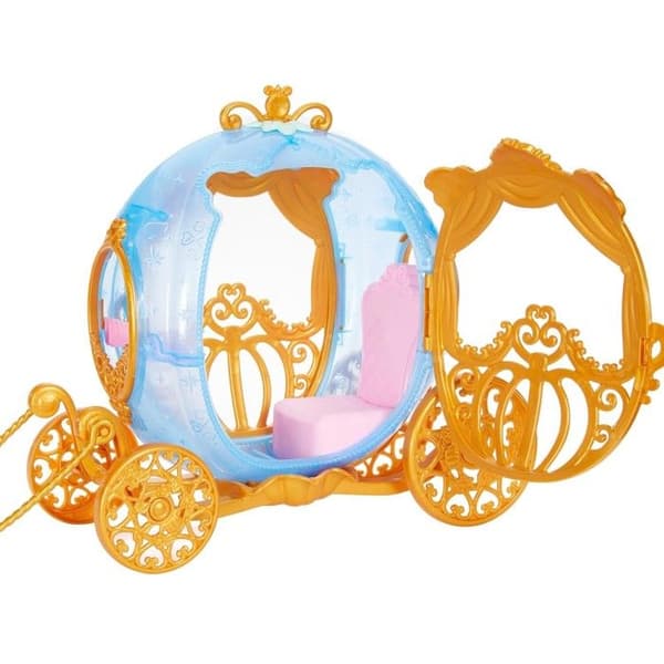 Askungens vagn - MATTEL - Disneyprinsessor - Gyllene detaljer - Vit häst - Från 3 år