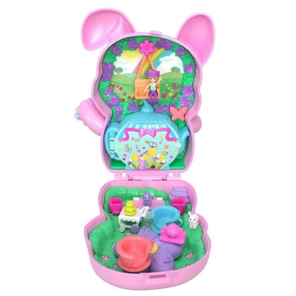 Polly Pocket-Coffert Trädgård Kanin teetid -Reseleksak - 4 år+- JCR40