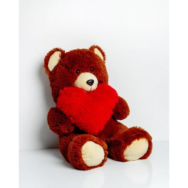 Nallebjörn GO GIFT FRANK 50 BR Brun Plysch Hjärta 50 cm
