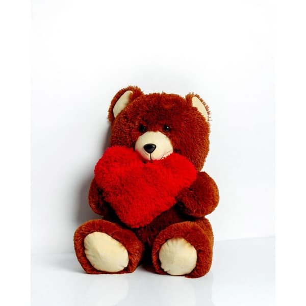 Nallebjörn GO GIFT FRANK 50 BR Brun Plysch Hjärta 50 cm