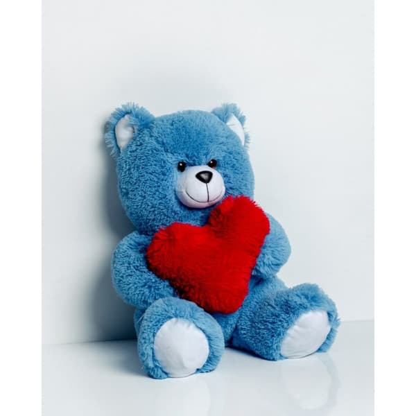 Nallekarhu GO GIFT FRANK 50 BL Sininen Pehmo Sydän 50 cm