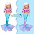 Miniatyrbillede 5 af 7: Dukke Nancy Magic Colour Mermaid