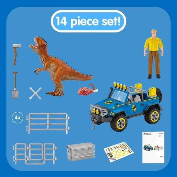 Terrängbil med Dino utpost - SCHLEICH - 41464 - Dinosaurier