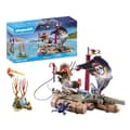 Miniatyrbild 5 av 6: PLAYMOBIL 71794 Pirate med flytande flotte, kanoner och skatt, Pirater, 41 delar, Från 4 år