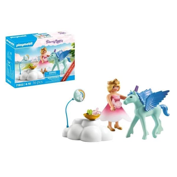 PLAYMOBIL 71802 Prinsessa och vingad föl med moln, Princess Magic, 16 delar, Från 4 år
