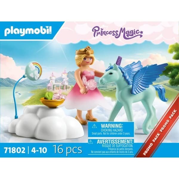 PLAYMOBIL 71802 Prinsessa och vingad föl med moln, Princess Magic, 16 delar, Från 4 år