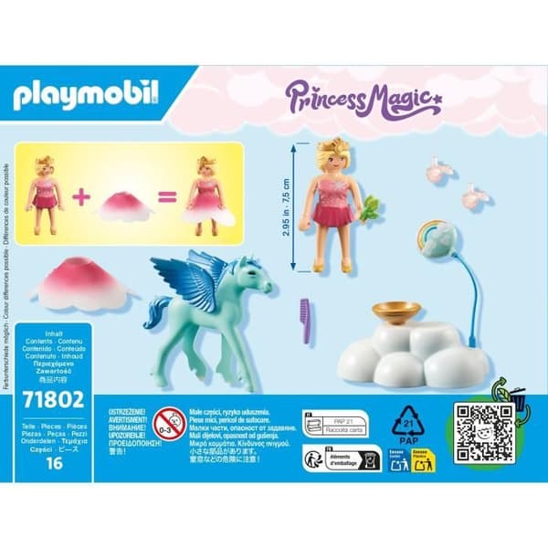 PLAYMOBIL 71802 Prinsessa och vingad föl med moln, Princess Magic, 16 delar, Från 4 år