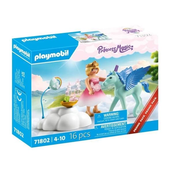 PLAYMOBIL 71802 Prinsessa och vingad föl med moln, Princess Magic, 16 delar, Från 4 år
