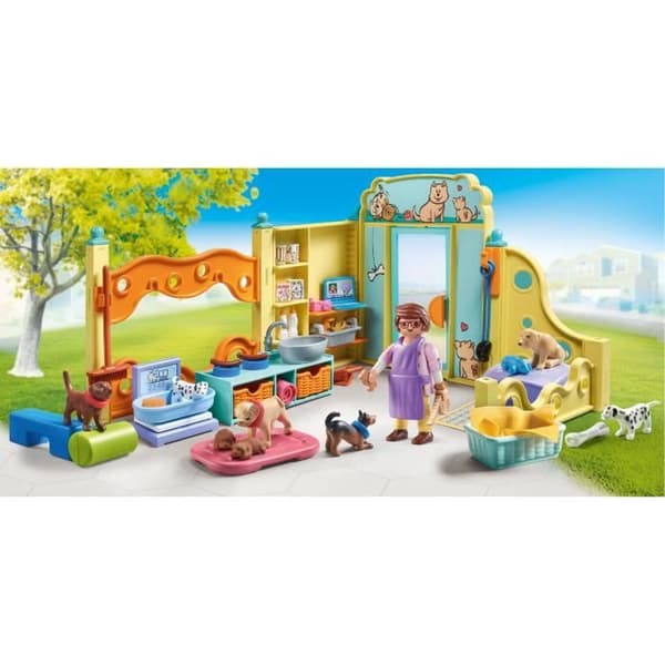 PLAYMOBIL 71743 Hundvårdcentrum med 8 hundar och vårdare, My Life, 94 bitar, Från 4 år
