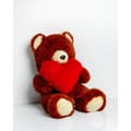 Miniatyrbillede 3 af 8: Bjørnebamse GO GIFT FRANK 50 BR Brun plys Hjerte 50 cm