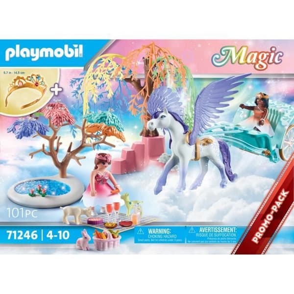 PLAYMOBIL - 71246 - Prinsessor - Vagn och bevingad häst - 101 stycken - Magi