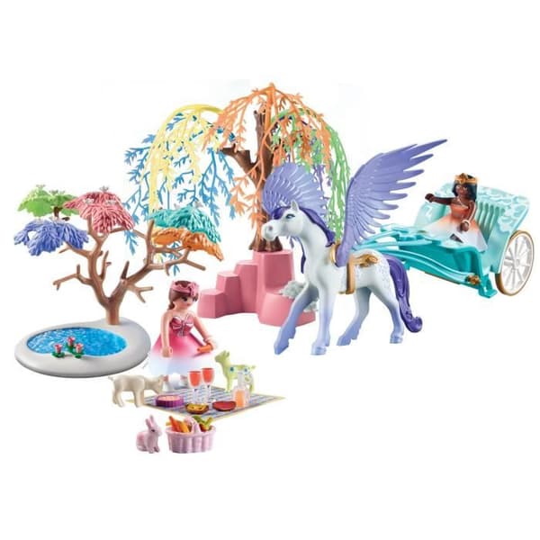 PLAYMOBIL - 71246 - Prinsessor - Vagn och bevingad häst - 101 stycken - Magi