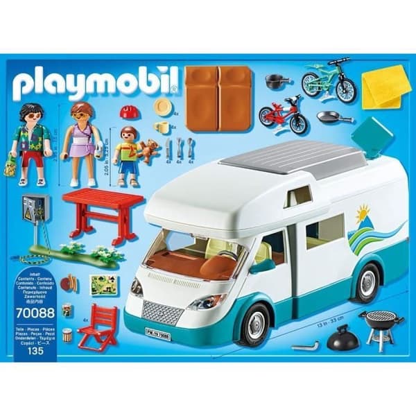 Playmobil 70088 Husbil och Familj, Familjesk Spaß, 135 delar, Campinglivet