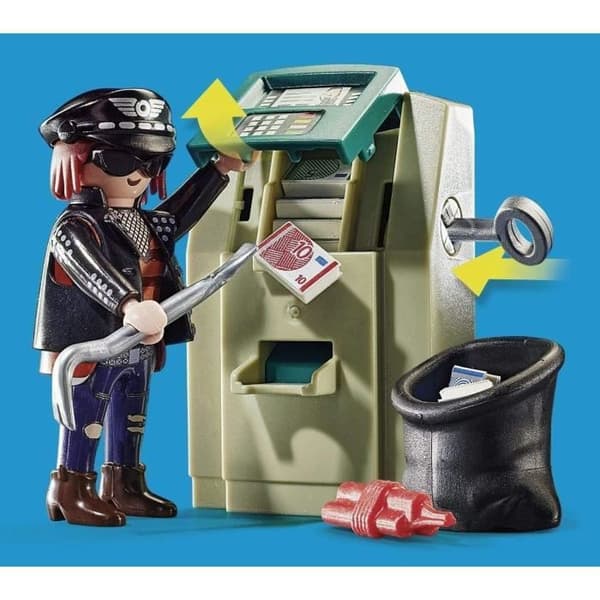 PLAYMOBIL 70572 Motorcykelpolis och tjuv, City Action, poliser, 4 år och uppåt