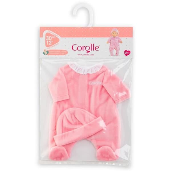 Pyjamas Rosa och Mössa - COROLLE - Kläder - För Docka 30 cm - Från 18 månader