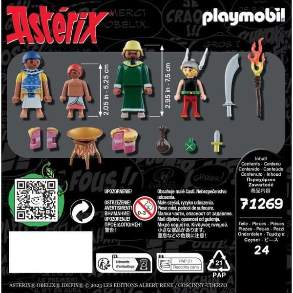 PLAYMOBIL 71269 Asterix, Amonbofis och den förgiftade kakan, 24 stycken, Från 5 år