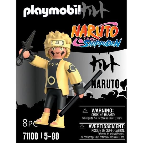 PLAYMOBIL 71100 Naruto Rikudou Sennin-läget, Naruto Shippuden, Samlarfigur med Tillbehör, Från 5 år
