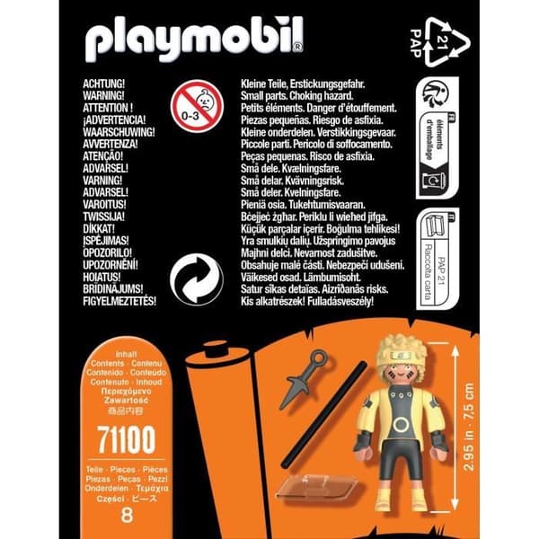PLAYMOBIL 71100 Naruto Rikudou Sennin-läget, Naruto Shippuden, Samlarfigur med Tillbehör, Från 5 år