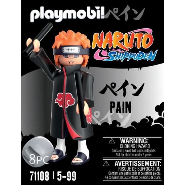 PLAYMOBIL 71108 Smärta, Naruto Shippuden, Manga-ninja karaktär med tillbehör