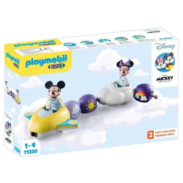 Musse och Minnie Cloud Train - PLAYMOBIL 1.2.3 - Disney - 7 stycken